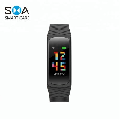 2018 latest design Bluetooth Smart Bracelet With Blood Pressure, color display touch screen fitness tracker, Activity tracker