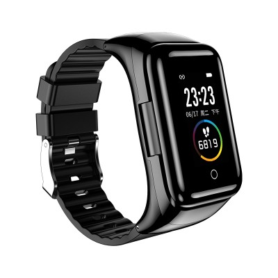 M7 smart watch heart rate monitor earphone BT5.0 2 in 1 smart bracelet with High Quality earphones